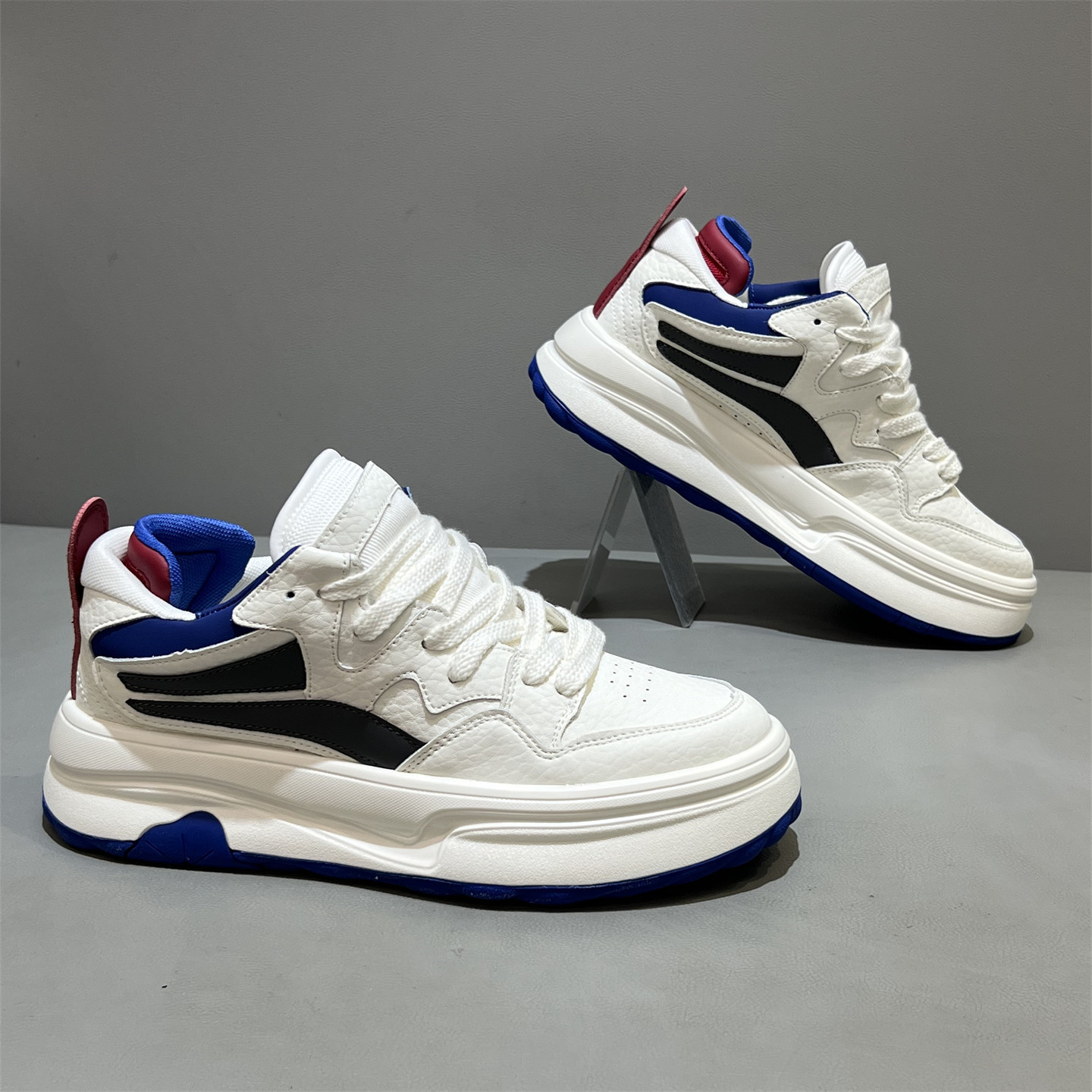 Baskets casual unisexes à plateforme et lacets 5