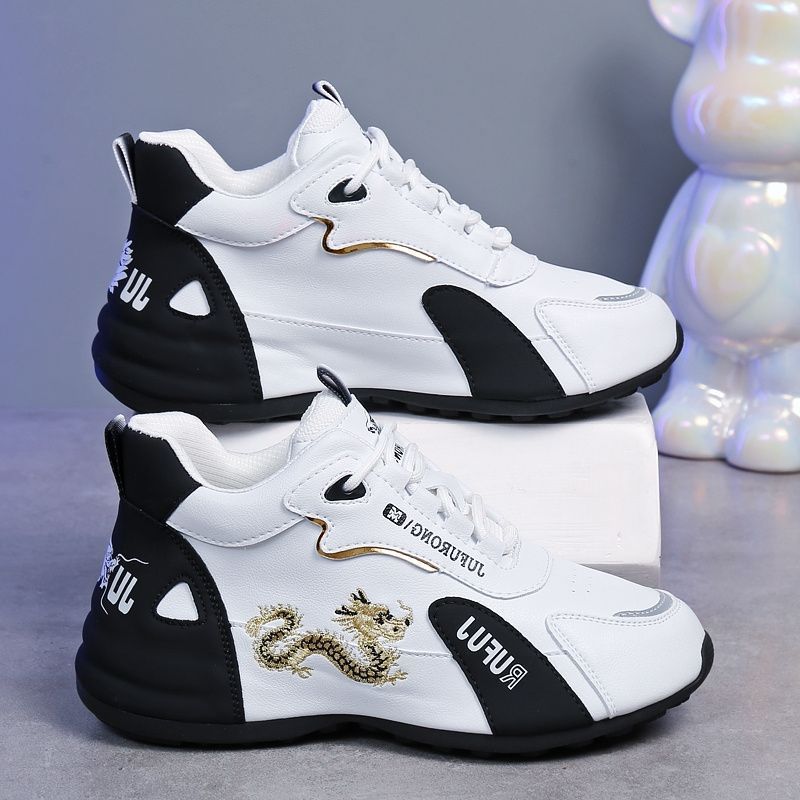 Herren Freizeitschuhe Sneaker zum Schnüren mit Drachenstickerei 2
