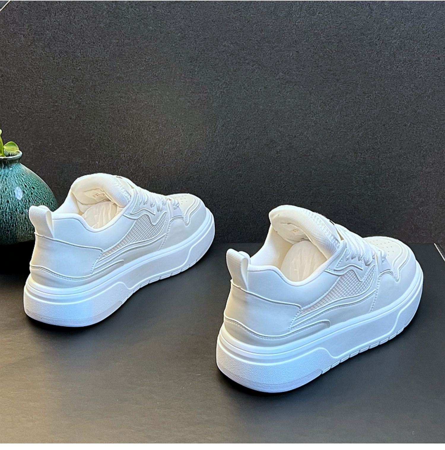 Unisex Breathable Mesh Platform Casual Sneakers detail 3