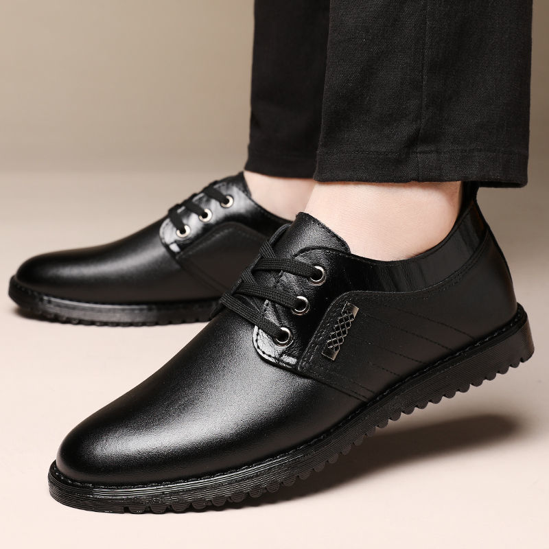 Rutschfeste Herren-Freizeitschuhe aus Leder mit Schnürung detail 6