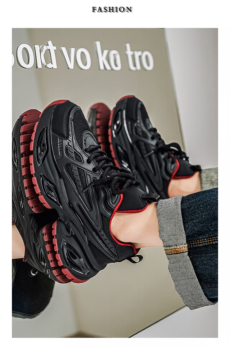 Atmungsaktive Plateau-Sneaker für Herren mit Mesh und Dämpfung detail 10
