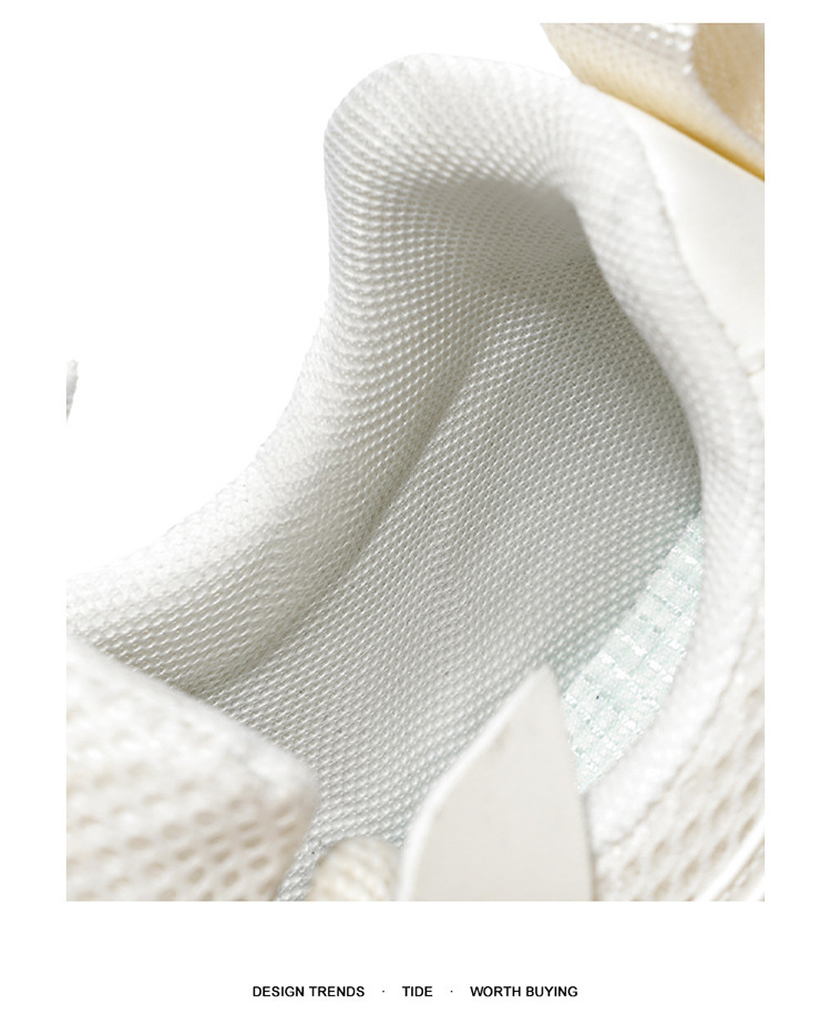 Scarpe casual da uomo traspiranti in mesh stringate con zeppa detail 3