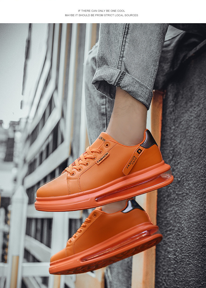 Gedämpfte Plateau-Freizeitschuhe für Herren mit Schnürung detail 3