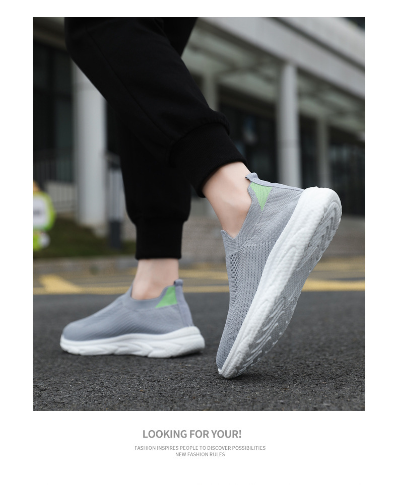 Men's Breathable Knit Slip-On Casual Shoes detail 14