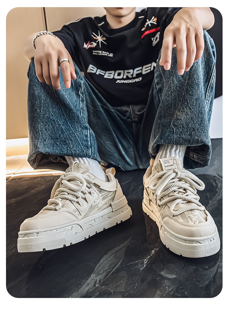 Scarpe casual chunky con plateau e lacci da uomo detail 9