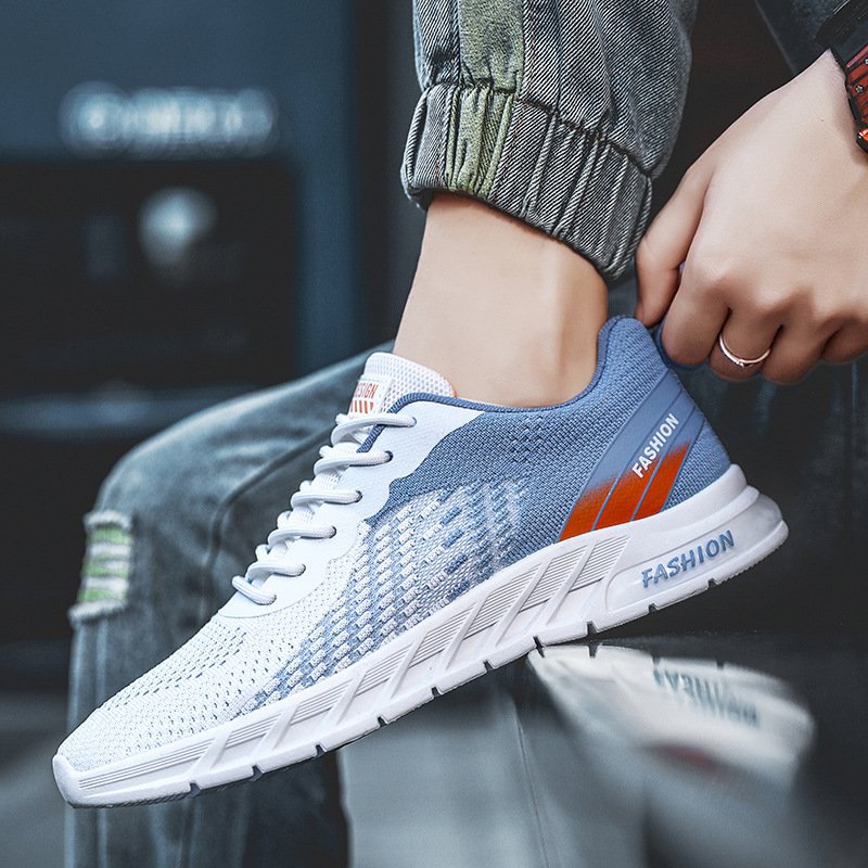 Men's Breathable Mesh Lace-Up Running Shoes 4
