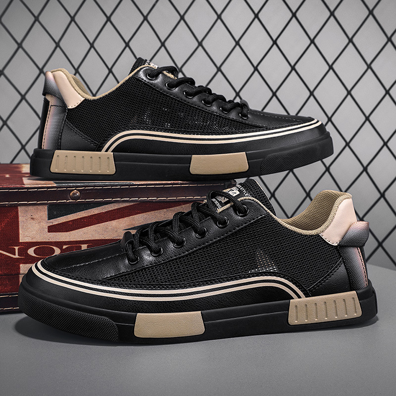 Men's Breathable Colorblock Lace-Up Casual Shoes 5