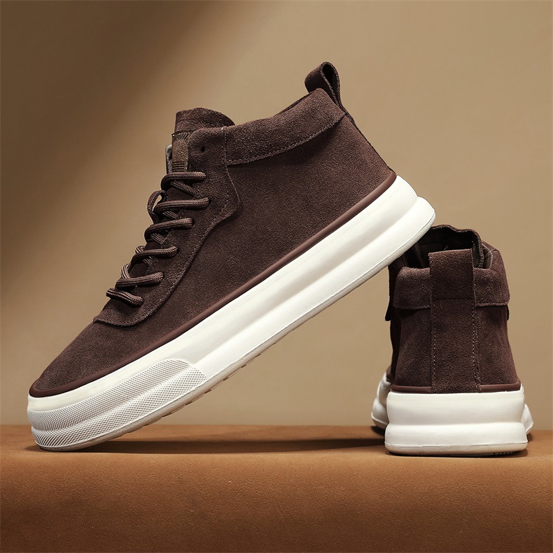 Herren-Freizeitschuhe aus Wildleder mit Schnürung und Plateau detail 20