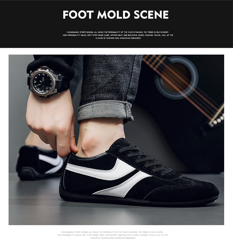 Klassische Herren-Freizeitschuhe aus Wildlederimitat mit Schnürung detail 1