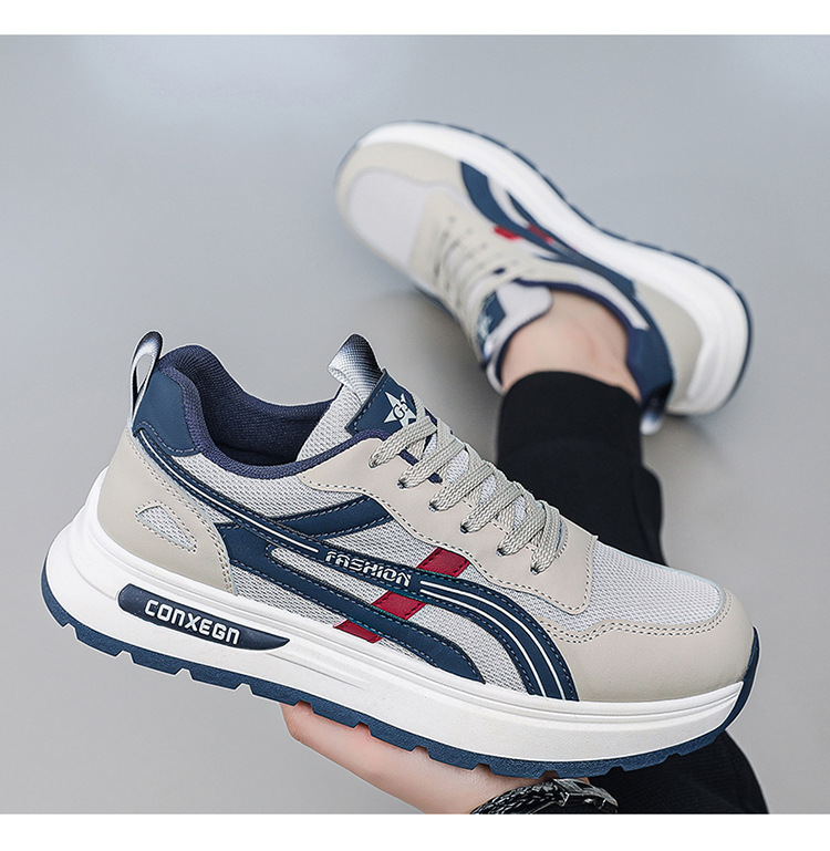Sneakers da uomo traspiranti stringate con suola ammortizzata detail 2