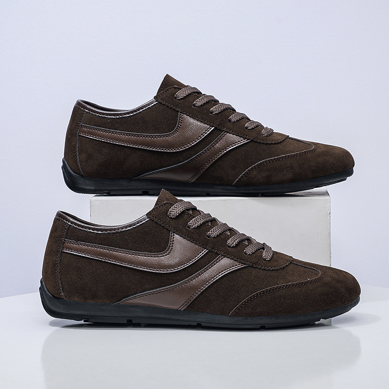 Klassische Herren-Freizeitschuhe aus Wildlederimitat mit Schnürung 5