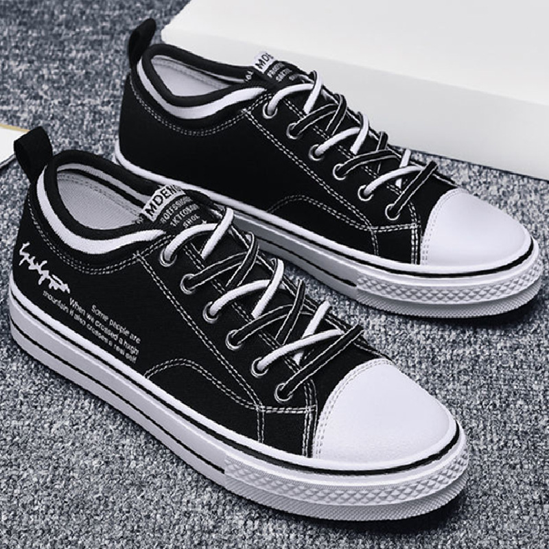 Men's Breathable Canvas Lace-Up Casual Shoes 4