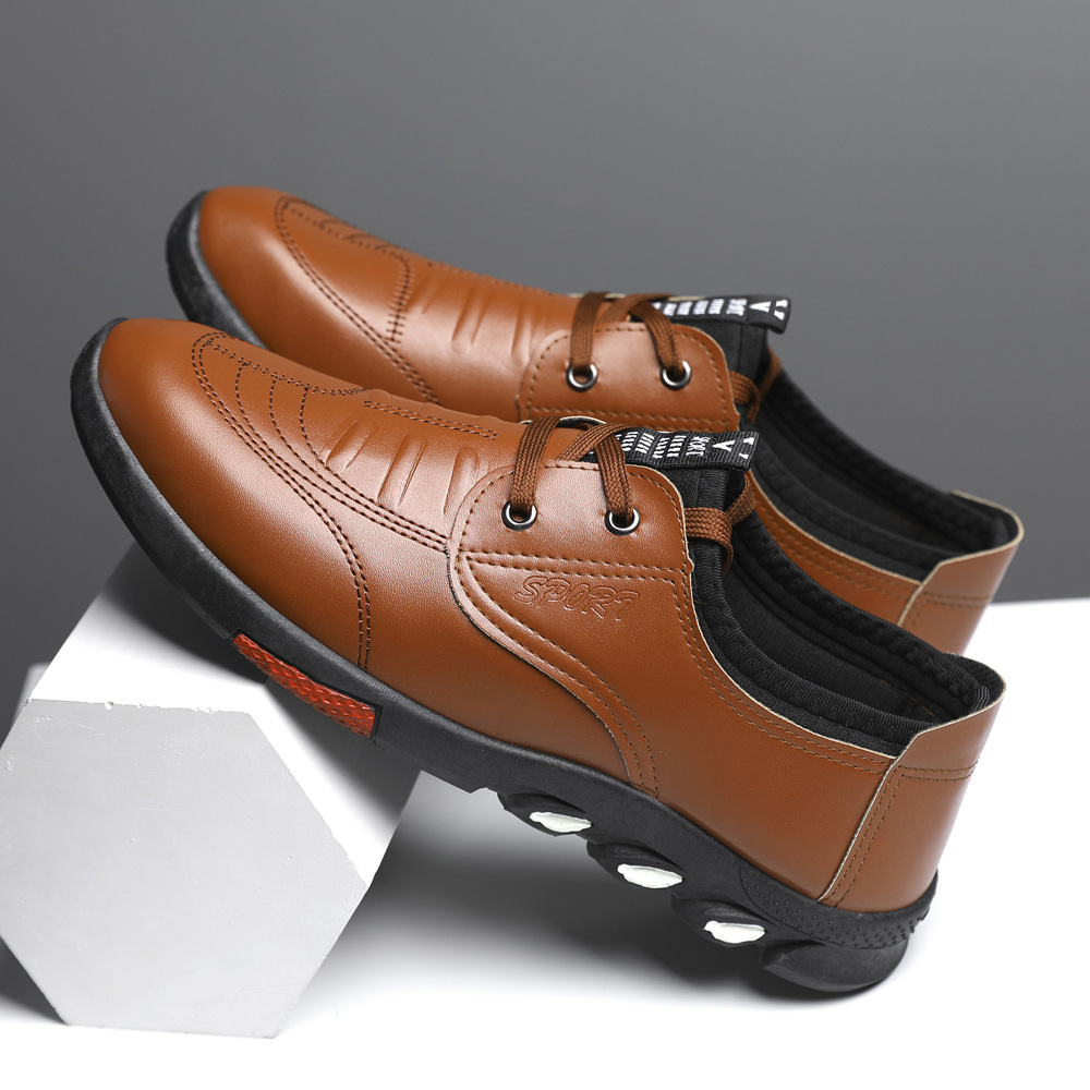 Lichtgewicht casual schoenen voor heren van PU-leer 3