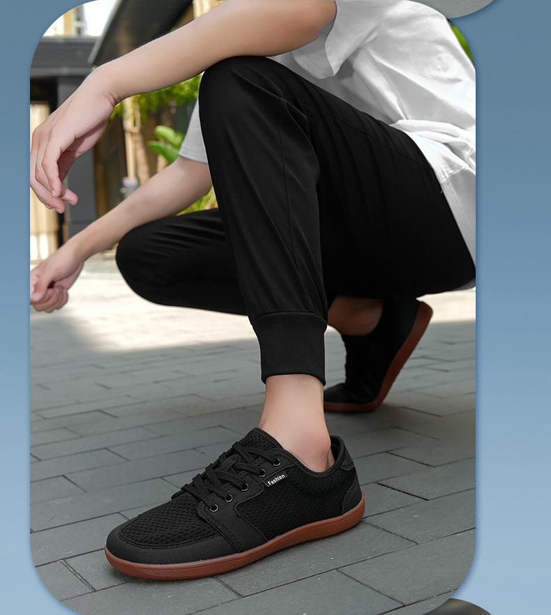 Atmungsaktive, leichte Freizeitschuhe für Herren mit Schnürung detail 4
