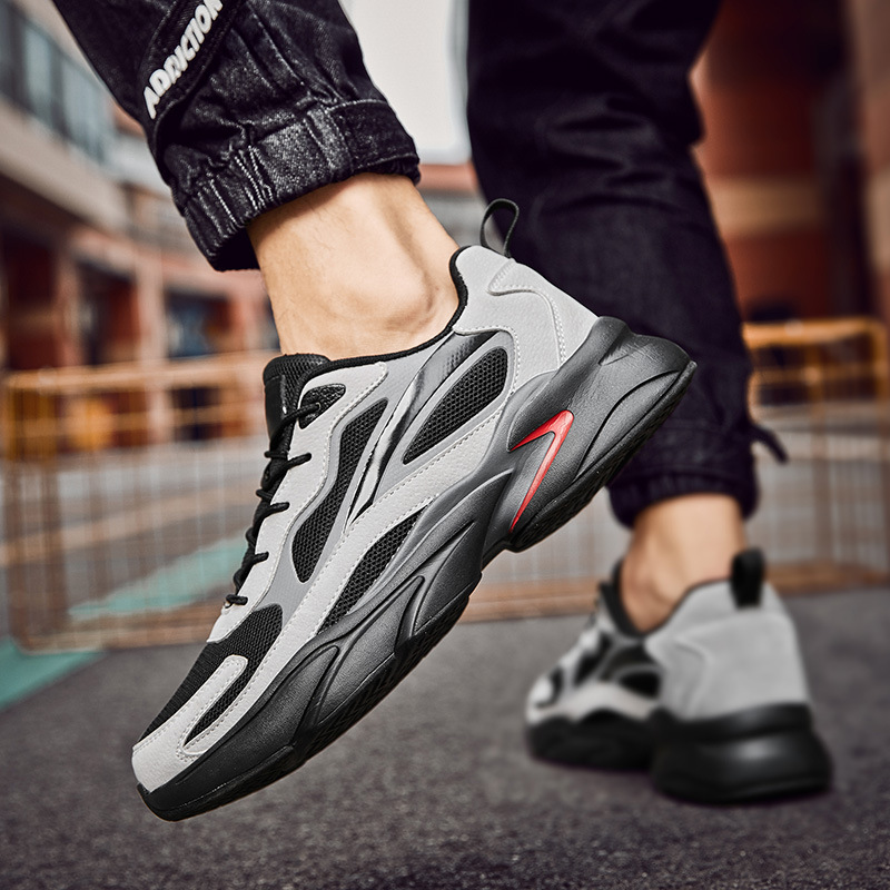 Atmungsaktive Chunky Plateau-Sneaker aus Mesh für Herren 4