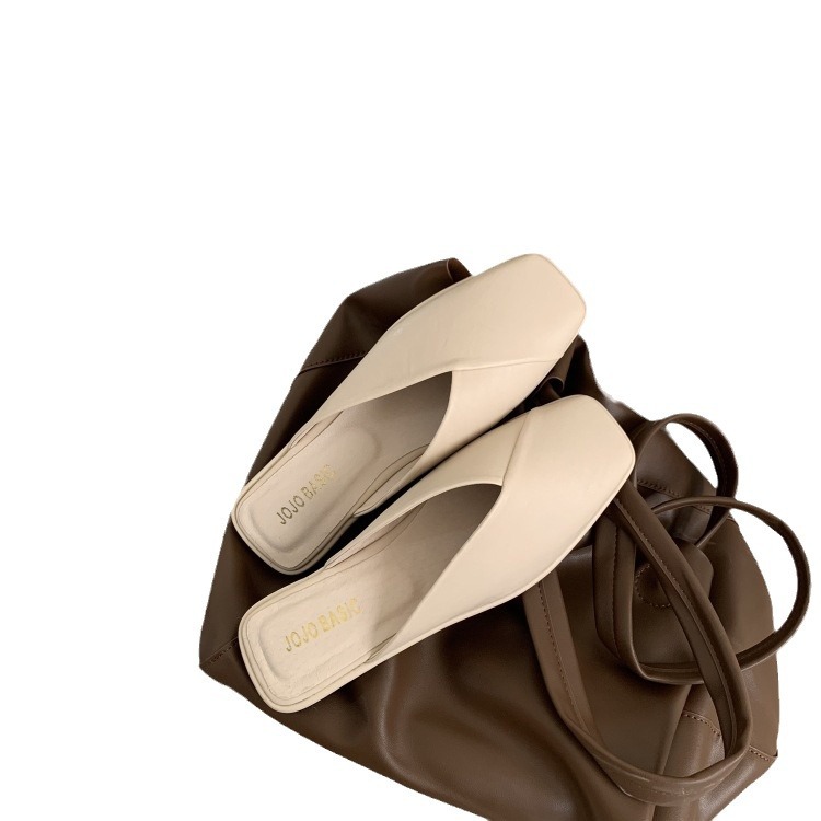 Flache PU-Leder-Schuhe für Damen mit eckiger Spitze zum Hineinschlüpfen 6