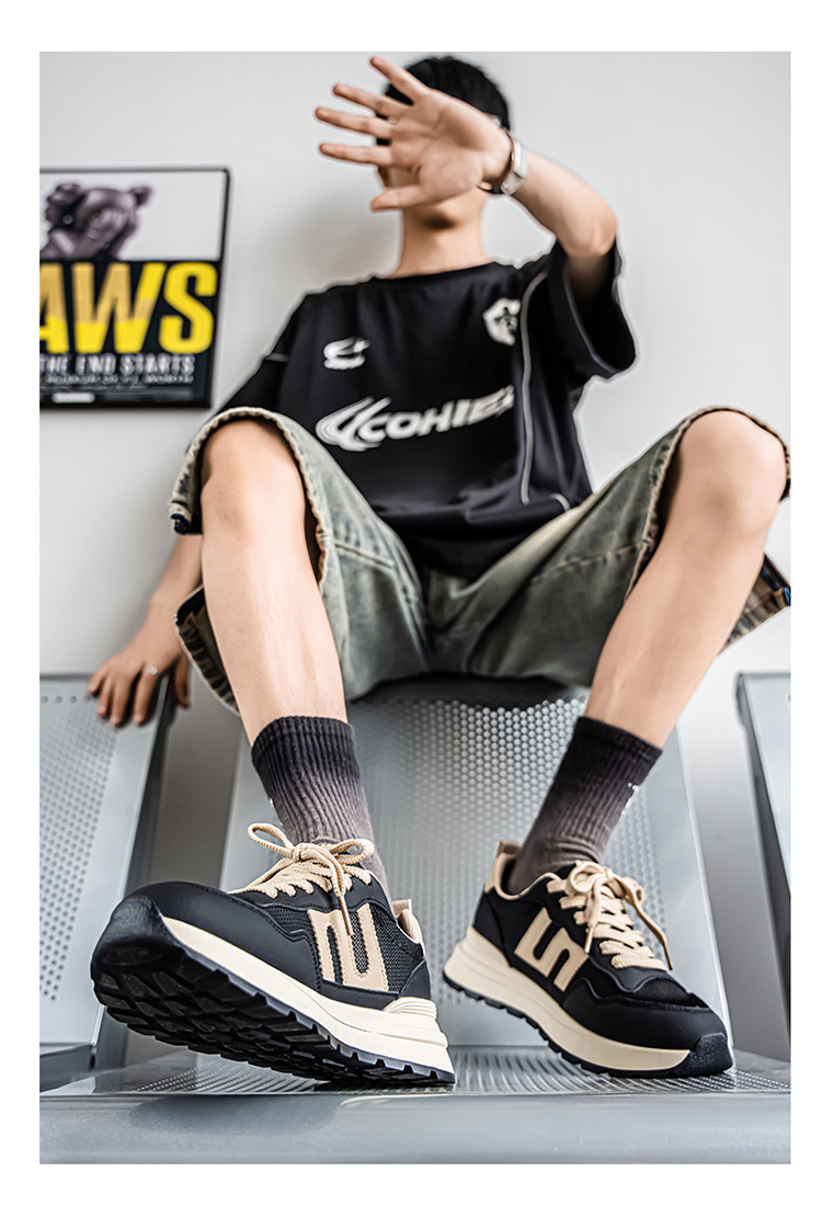 Zapatillas de deporte casuales transpirables de hombre con cordones detail 10