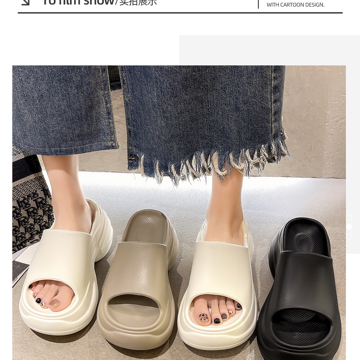 Chaussons à plateforme épaisse et amorti EVA pour femme detail 4
