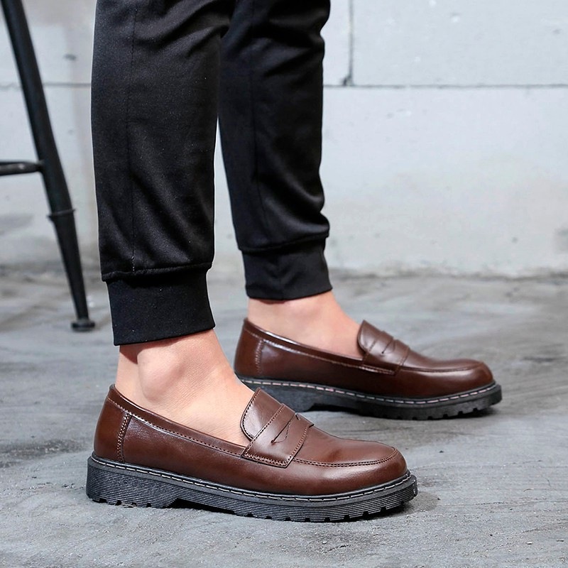 Unisex Vintage Slip-On PU Leather Casual Loafers 3