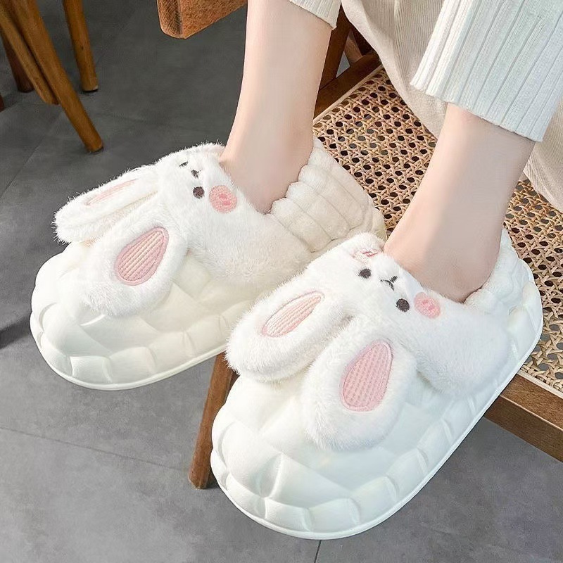 Pantofole da donna in morbido peluche a coniglietto 3