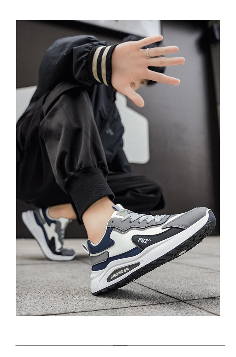 Freizeitschuhe für Herren mit Colorblocking & gepolsterter Plateausohle detail 3