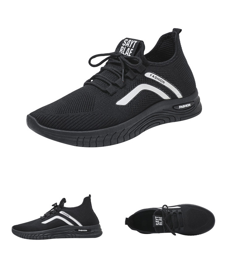 Lichte ademende gebreide hardloopschoenen voor heren detail 10