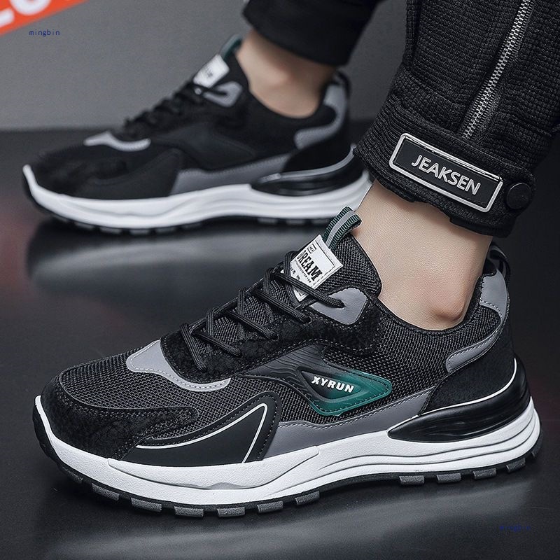 Scarpe da corsa da uomo traspiranti in mesh con lacci 5