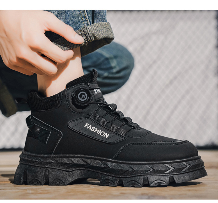 Botas con plataforma antideslizantes de piel PU para hombre detail 2