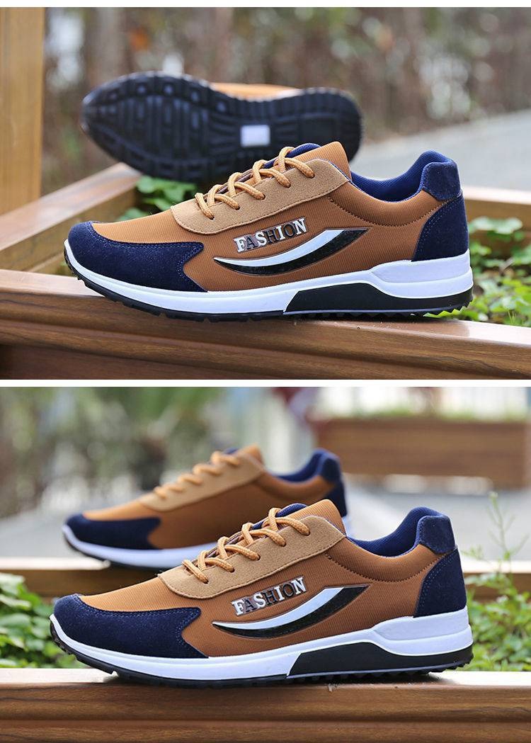 Atmungsaktive Herren-Sneaker mit Schnürung im Colorblock-Design detail 4