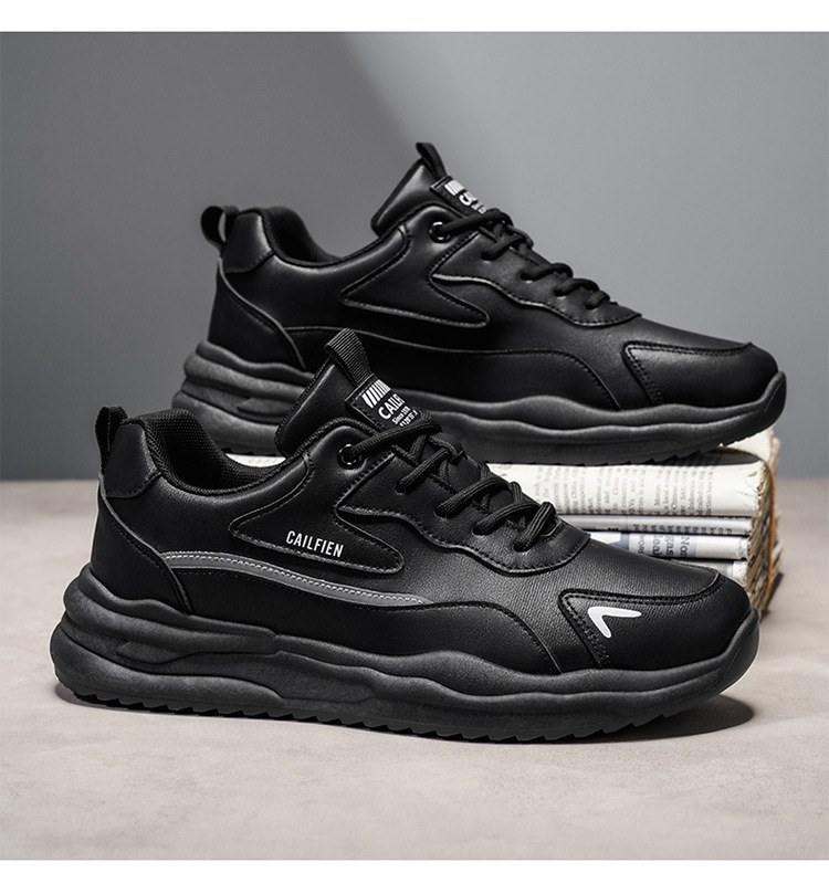 Men's Cushioned Platform Lace-Up Casual Shoes detail 8