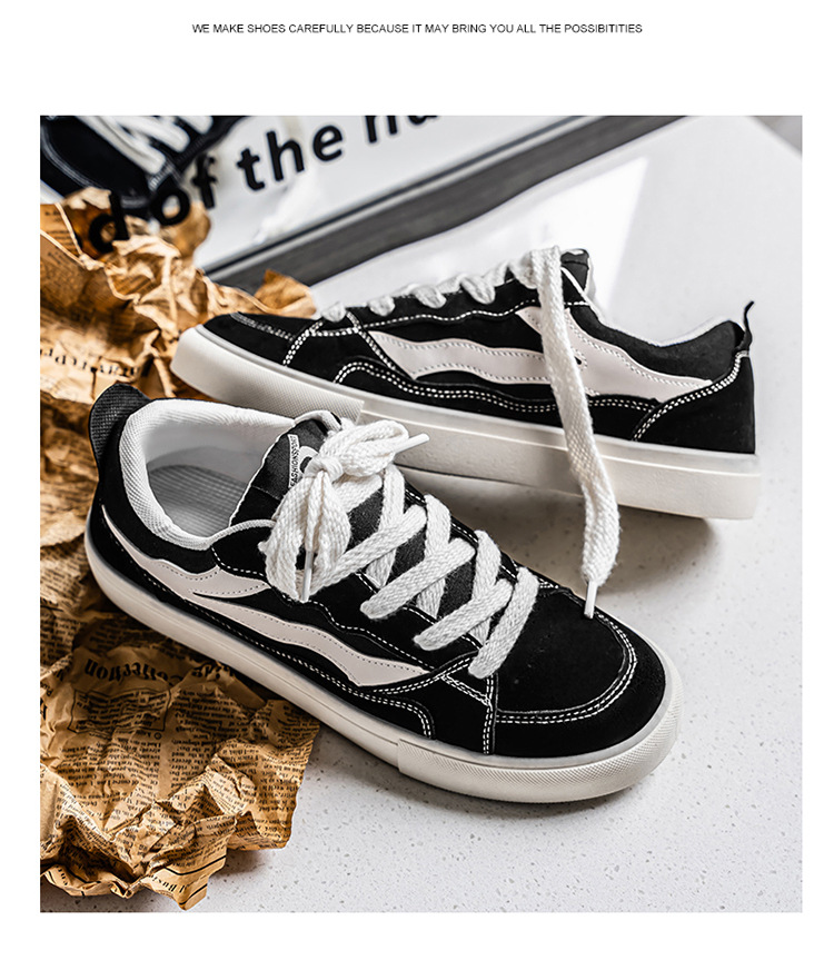 Men's Colorblock Lace-Up Casual Skate Shoes detail 14