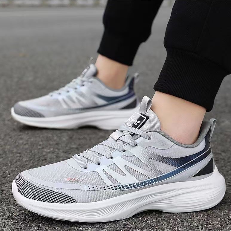 Men's Breathable Mesh Lace-Up Running Shoes 5