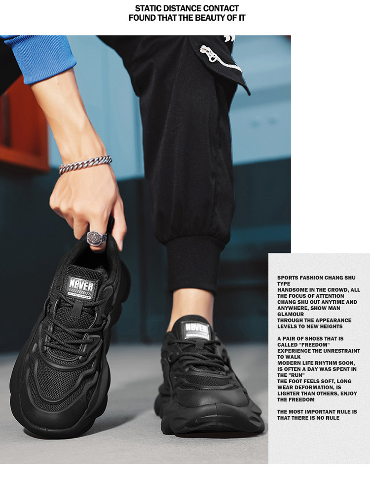 Men's Breathable Cushioned Platform Casual Shoes detail 3