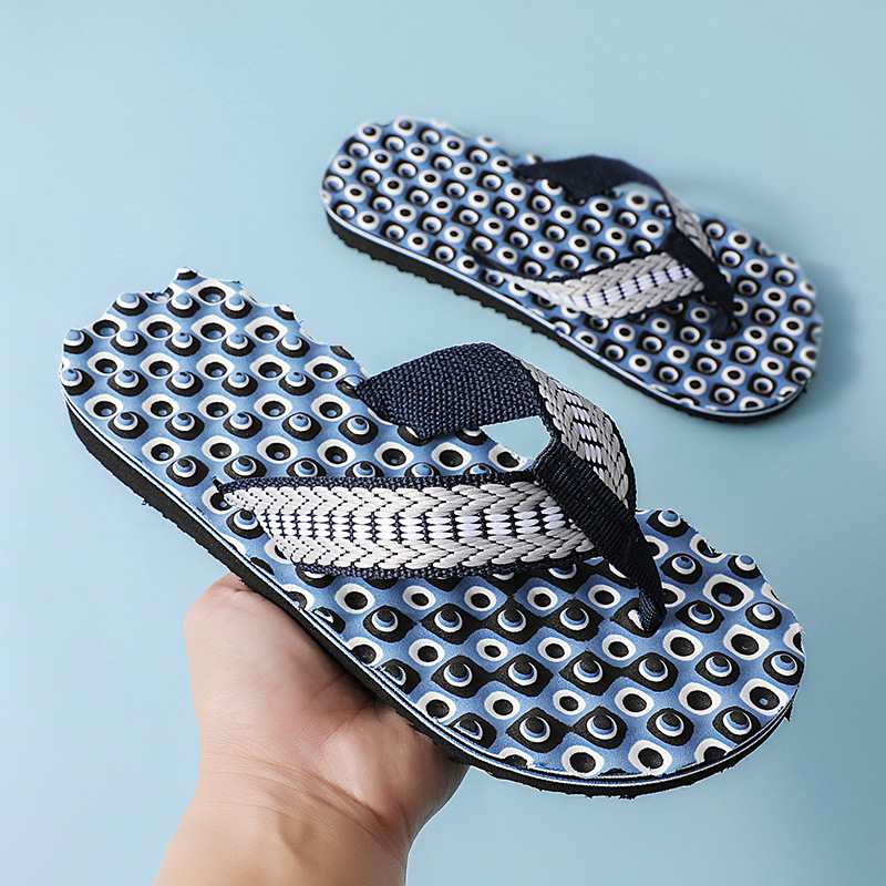 Men's Lightweight Linen Graphic Flip-Flops 5