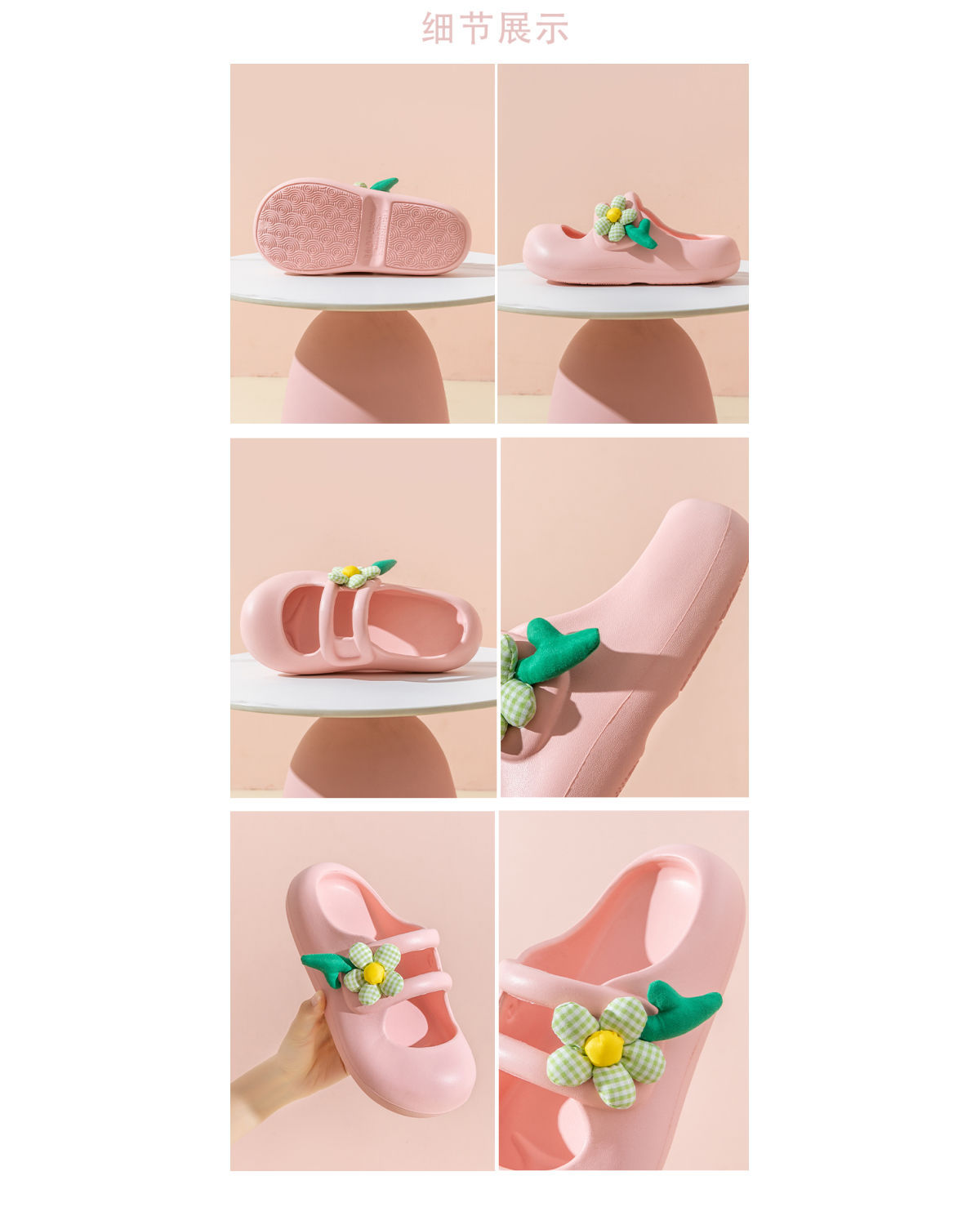 Women's Lightweight Cushioned Platform Slippers detail 3