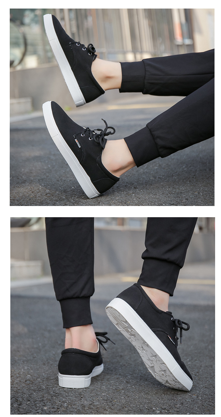 Men's Breathable Canvas Colorblock Casual Shoes detail 18