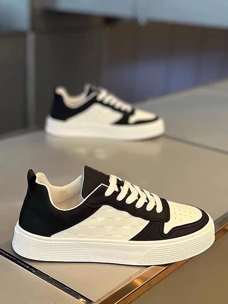 Unisex Lace-Up PU Leather Casual Sneakers detail 2