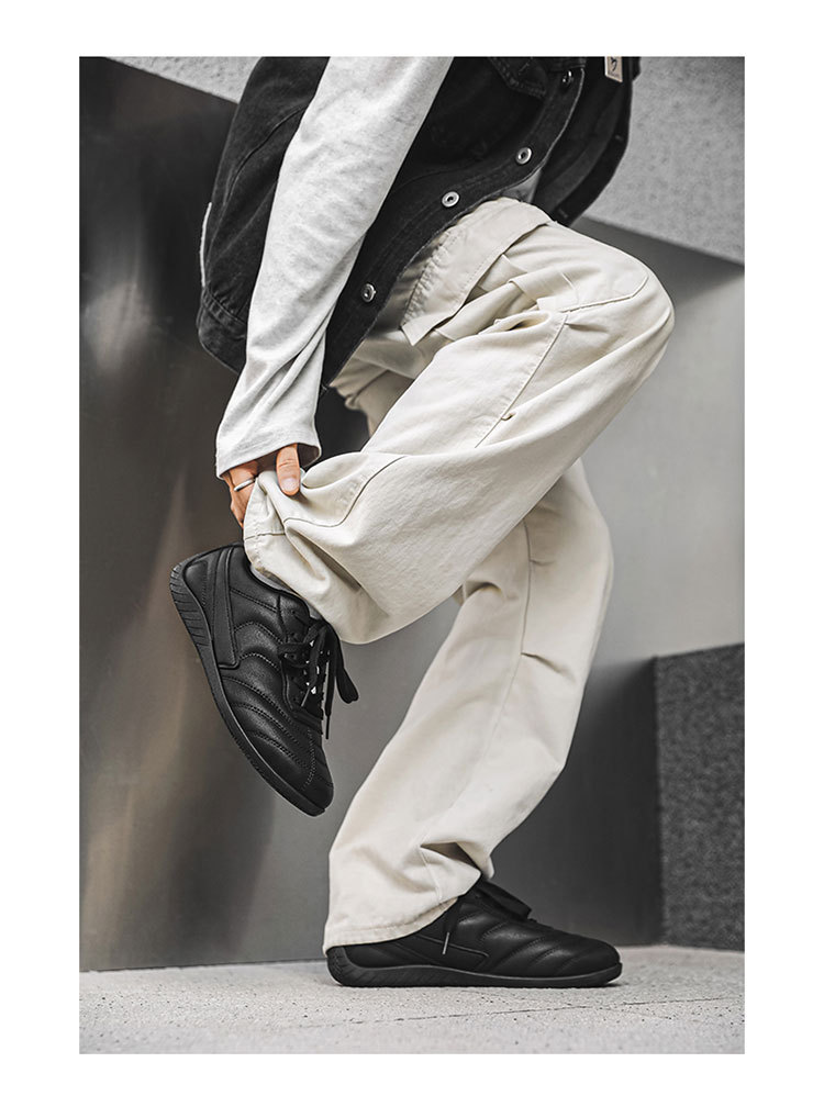 Leichte PU-Leder Freizeitschuhe für Herren mit Schnürung detail 9