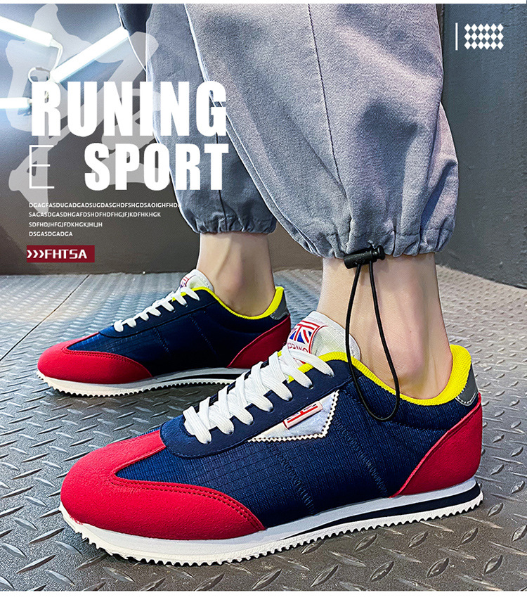 Atmungsaktive, leichte Schnür-Sneaker für Herren im Retro-Look detail 1
