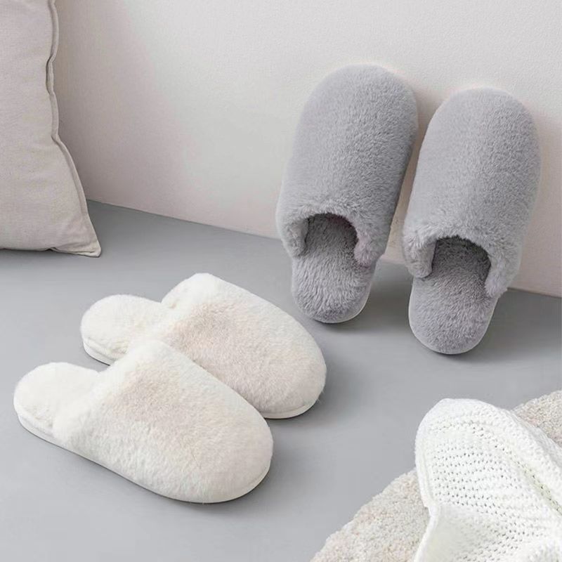 Unisex Warme Plüsch-Hausschuhe zum Hineinschlüpfen
