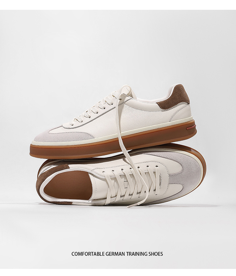 Men's Vintage Leather Lace-Up Casual Shoes detail 2