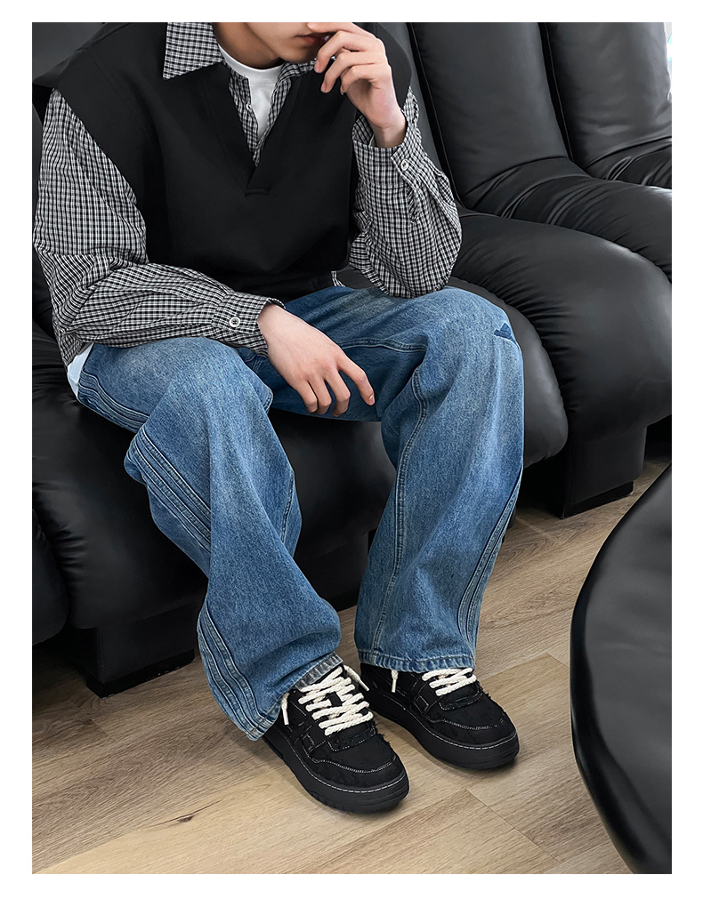 Unisex Plateau-Freizeitschuhe im Distressed-Look mit Schnürung detail 15
