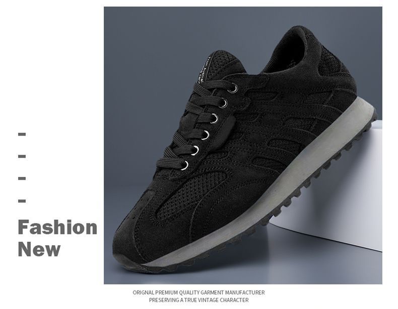 Men's Breathable Mesh Vintage Lace-Up Sneakers detail 6