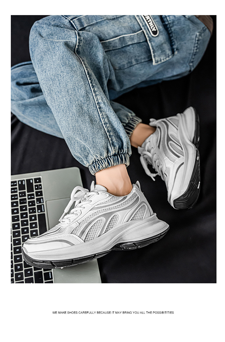 Sneakers da uomo con plateau, traspiranti e ammortizzate detail 9