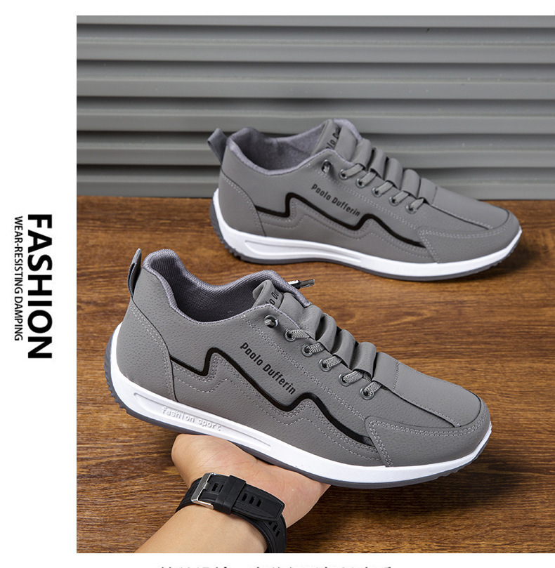 Leichte, rutschfeste Freizeitschuhe für Herren aus PU-Leder detail 5