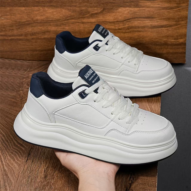 Scarpe casual da uomo con plateau, ammortizzate e stringate 4