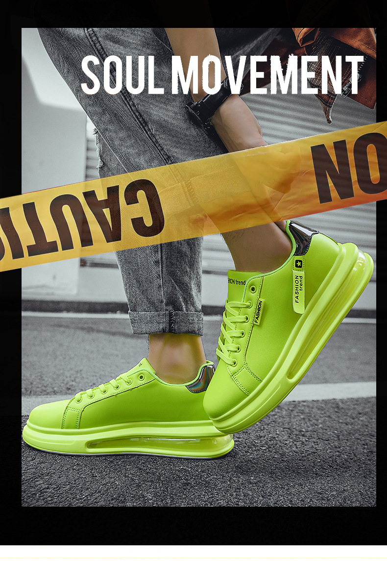 Gedämpfte Plateau-Freizeitschuhe für Herren mit Schnürung detail 4