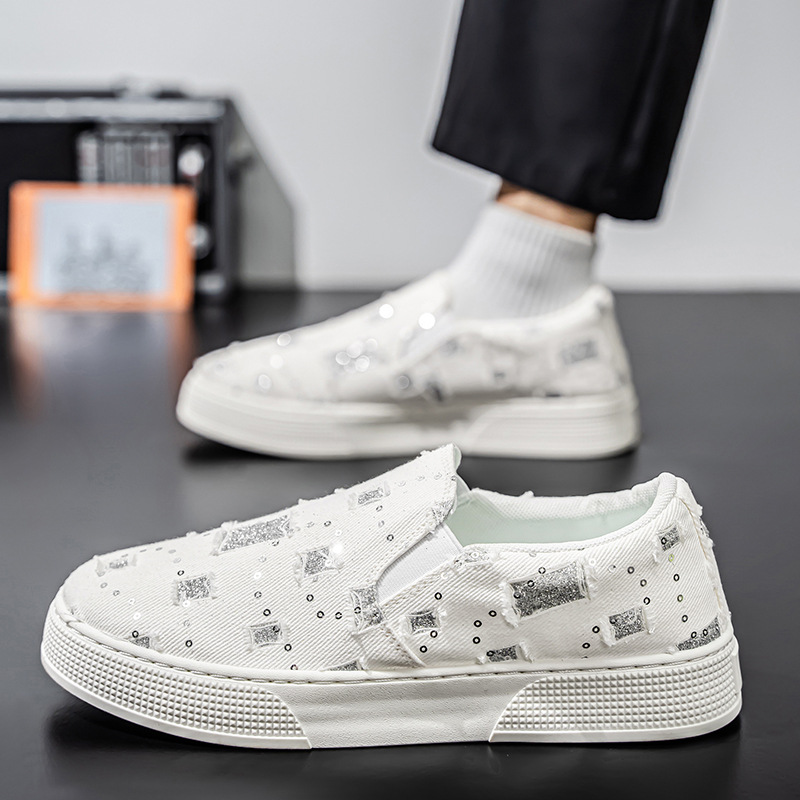 Atmungsaktive Canvas-Slip-On-Freizeitschuhe für Herren 2