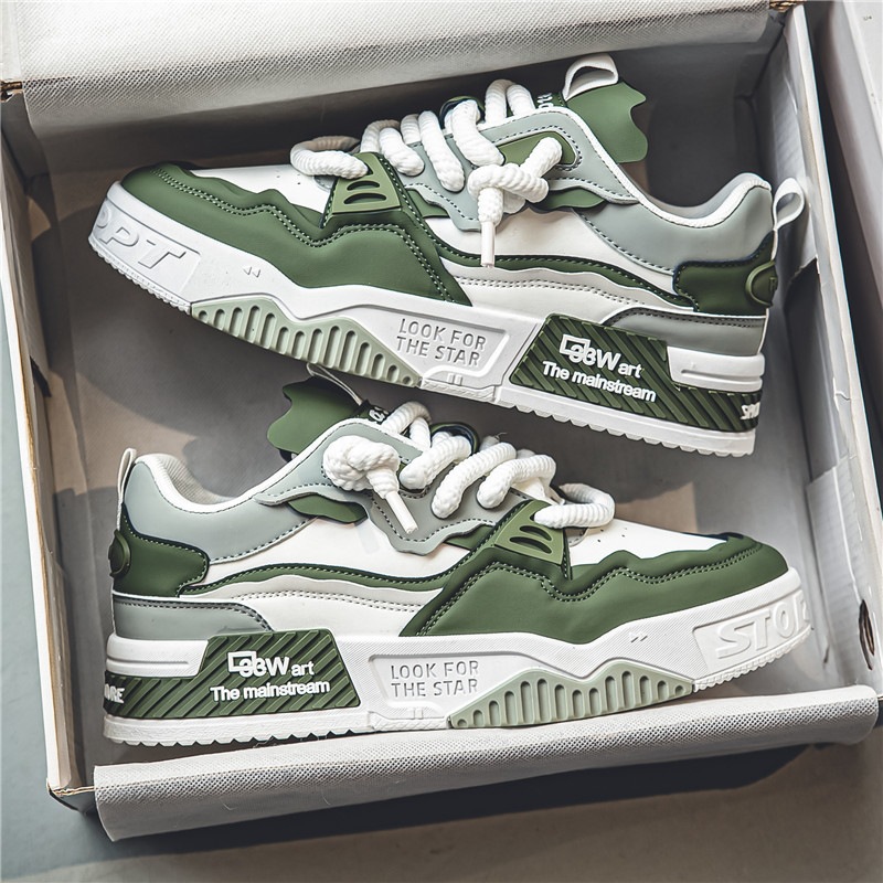 Sneakers casual unisex stringate con plateau ammortizzato colorblock 4