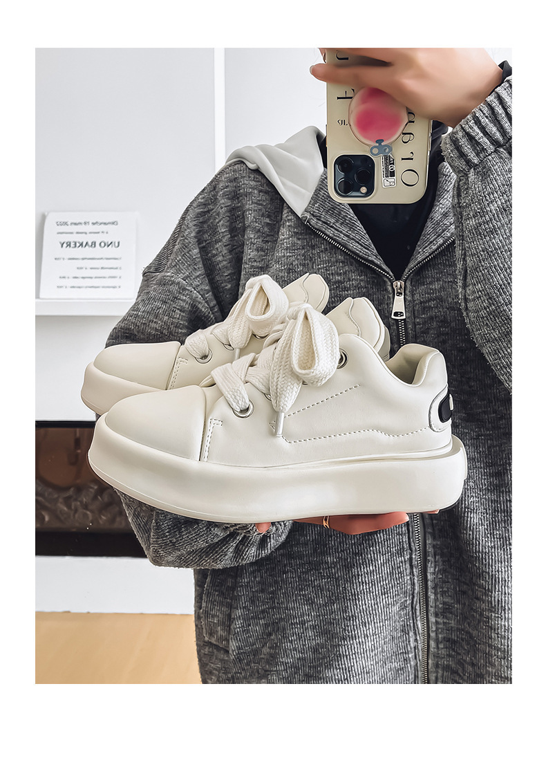 Unisex Platform Cushioned Lace-Up Casual Shoes detail 18